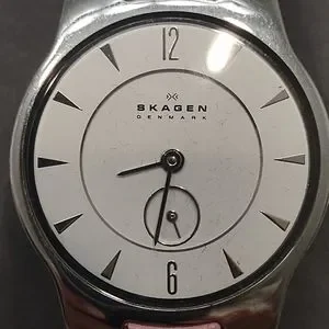 SKAGEN Authentic Ladies ultra slim DS Watch pink leather band Skagen Women main image 3